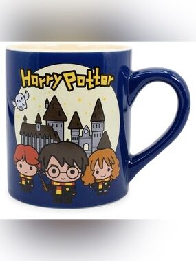 Harry Potter Chibi Trio Hogwarts Castle Ceramic Mug 14oz Silver Buffalo
